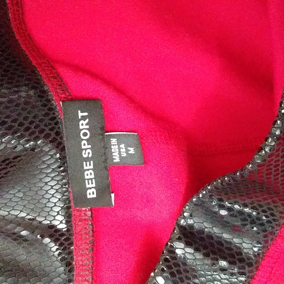 BEBE Sport Two Piece Sweat Suit, Women size M, Red - Picture 9 of 10